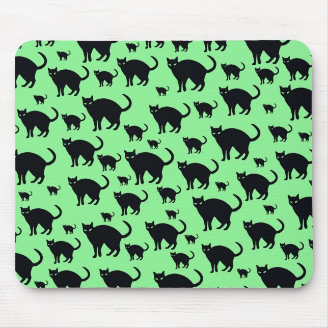 Alfombrilla De Ratón Gato negro (Frente)