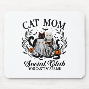 Alfombrilla De Ratón Gato negro de Halloween Club Social Gótico Spooky 
