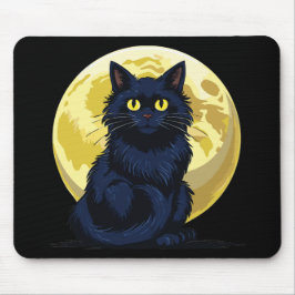 Alfombrilla De Ratón Gato negro enojado