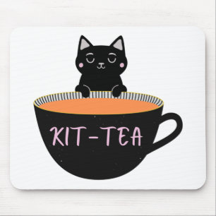 ALFOMBRILLA DE RATÓN GATO NEGRO KIT-TEA