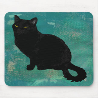 Alfombrilla De Ratón Gato negro Mousepad