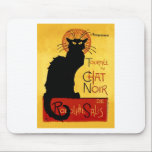 Alfombrilla De Ratón Gato negro Vintage Tournée du Chat Noir, Theophile<br><div class="desc">Arte del poster del gato negro de Nouveau del arte</div>