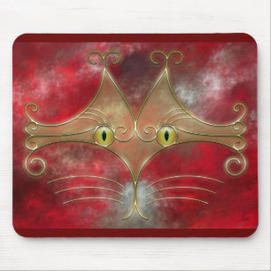 Alfombrilla De Ratón Gato-Ojos Mousepad
