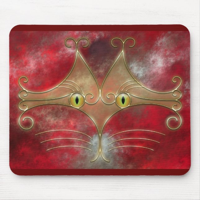 Alfombrilla De Ratón Gato-Ojos Mousepad (Frente)