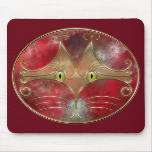 Alfombrilla De Ratón Gato-Ojos Mousepad