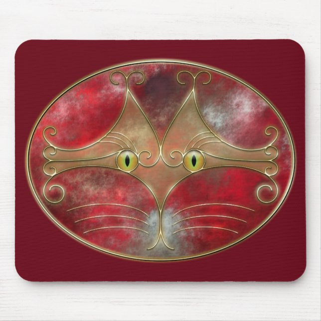 Alfombrilla De Ratón Gato-Ojos Mousepad (Frente)