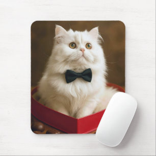 Alfombrilla De Ratón Gato Persa en caja de dulces de San Valentín