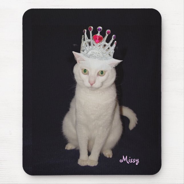 Alfombrilla De Ratón Gato Princesa (Frente)
