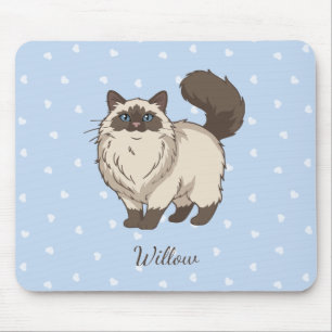 Alfombrilla De Ratón Gato Ragdoll Dulce Personalizado