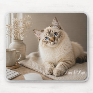 Alfombrilla De Ratón Gato Ragdoll Lindo Ratón | Patas y Páginas