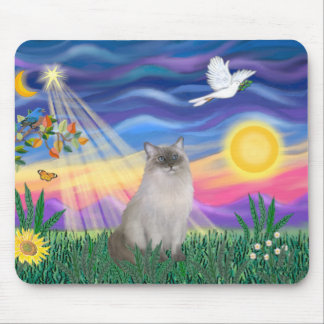 Alfombrilla De Ratón Gato Ragdoll (punto azul) - Crepúsculo