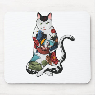 Alfombrilla De Ratón gato ramen