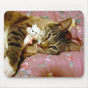 Alfombrilla De Ratón Gato real, gato falso