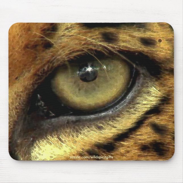 Alfombrilla De Ratón Gato salvaje Jaguar Wildlife Art Mousepad (Frente)