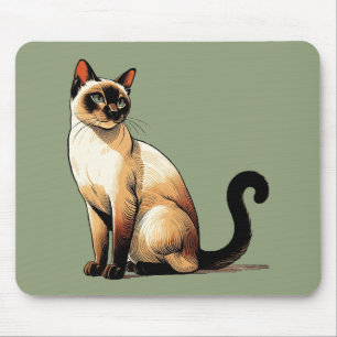 Alfombrilla De Ratón Gato siamés