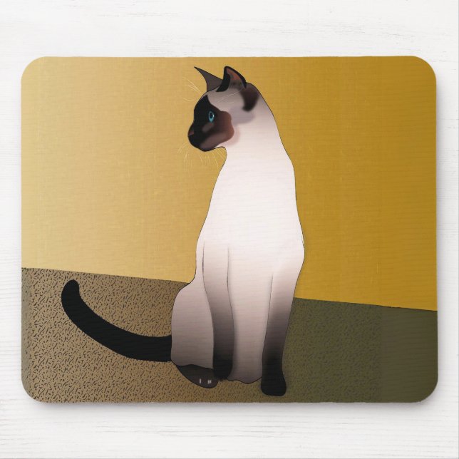 Alfombrilla De Ratón Gato siamés de punta de foca (Frente)