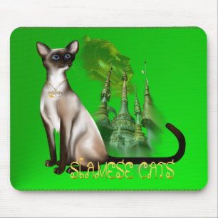 Alfombrilla De Ratón Gato siamés Mousepad