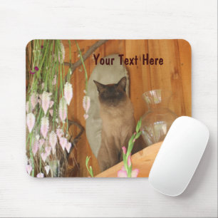 Alfombrilla De Ratón Gato siamés posando fotografía animal Mousepad #1