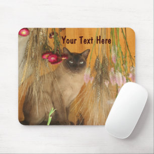 Alfombrilla De Ratón Gato siamés posando fotografía animal Mousepad #3