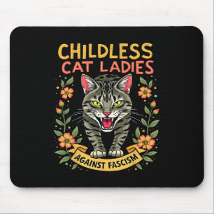 Alfombrilla De Ratón Gato sin hijos contra el fascismo