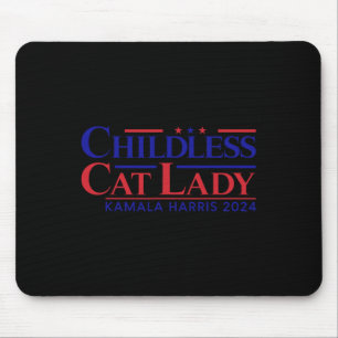 Alfombrilla De Ratón Gato sin hijos Lady Kamala 2024 Harris Funny Presi