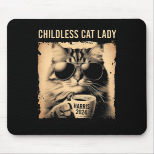 Alfombrilla De Ratón Gato sin hijos Lady Vintage Café Cat Kamala Harri