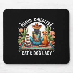 Alfombrilla De Ratón Gato sin hijos y amplificador; animal perrito Lady