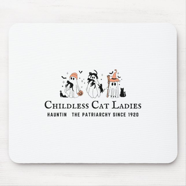 Alfombrilla De Ratón Gato sin Niños Damas Hauntin El Patriarcado Kamala (Frente)