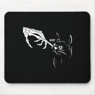 Alfombrilla De Ratón Gato Skeleton Mano Boop Halloween Gatos Lover Masc