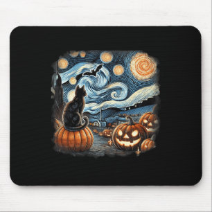 Alfombrilla De Ratón Gato Starry Night Van Gogh Cat Para Gato Que Perte
