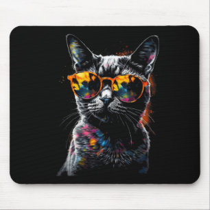Alfombrilla De Ratón Gato Sungles - Gato de Arte Animal Mascota