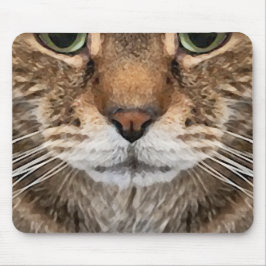 Alfombrilla De Ratón Gato Tabby Intenso Cara de Puss - Ojos Verdes Foto