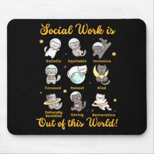 Alfombrilla De Ratón gato trabajador social dicho divertido gatos meme 