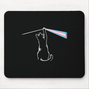 Alfombrilla De Ratón Gato transexual de música rock de gato lgbt