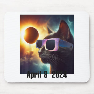 Alfombrilla De Ratón Gato Usando Gafas Solares Eclipse Colorful Pop Cul