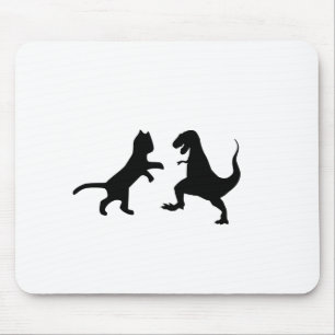 Alfombrilla De Ratón gato vs t-rex