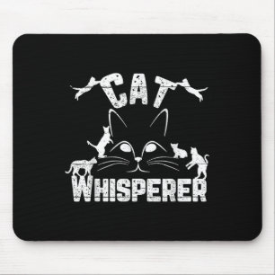 Alfombrilla De Ratón Gato Whisperer Funny Cat Lover Kitty Face Trastorn