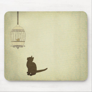 Alfombrilla De Ratón Gato y jaula
