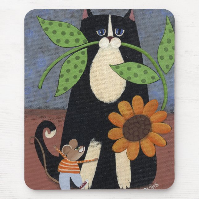 Alfombrilla De Ratón Gato y Mousepad (Frente)
