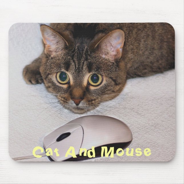 Alfombrilla De Ratón Gato y ratón Mousepad (Frente)