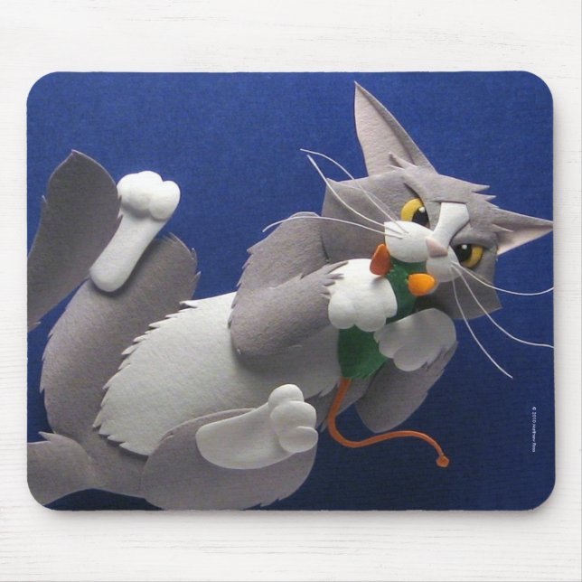 Alfombrilla De Ratón Gato y ratón Mousepad (Frente)