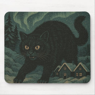 Alfombrilla De Ratón gato yule de Navidad islandés