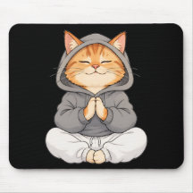 Gato Zen con capucha - Lindo gato de dibujos anima