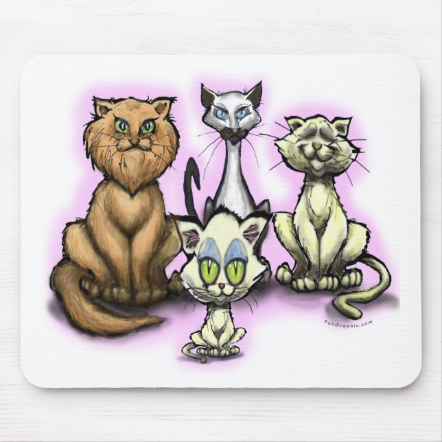 Alfombrilla De Ratón Gatos (Frente)