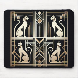 Alfombrilla De Ratón Gatos Art Deco
