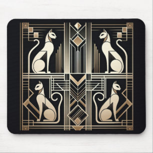 Alfombrilla De Ratón Gatos Art Deco