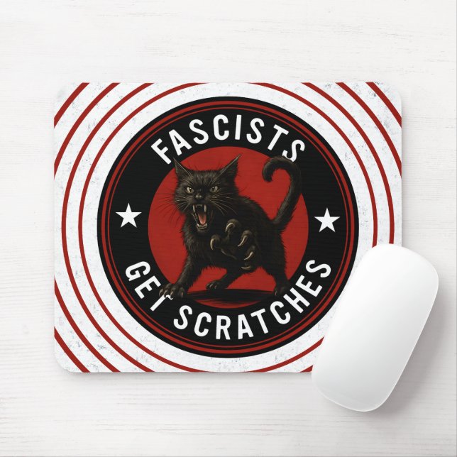 Alfombrilla De Ratón Gatos Contra Fascistas (Con ratón)