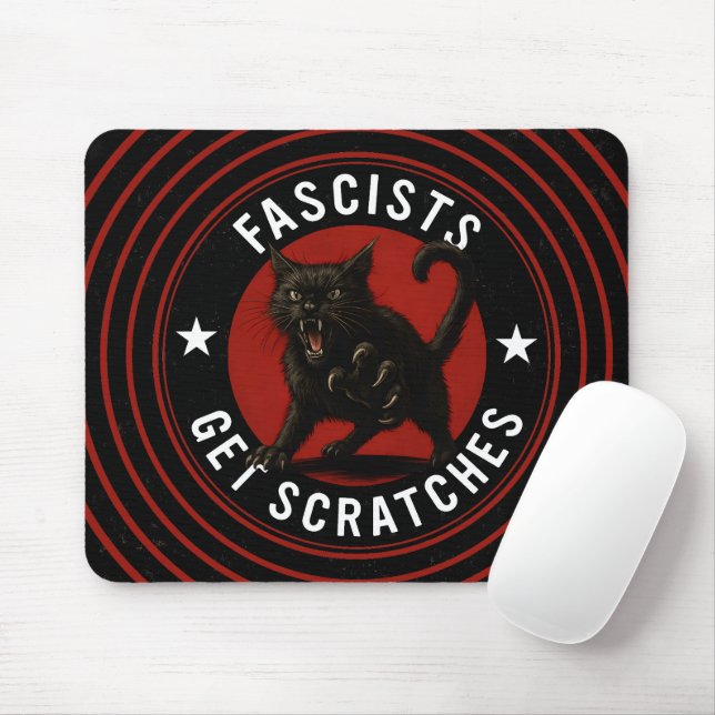 Alfombrilla De Ratón Gatos Contra Fascistas (Con ratón)