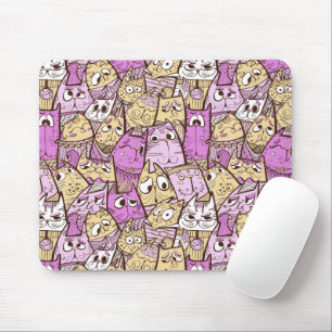 Alfombrilla De Ratón Gatos de Dibujos Animados Divertidos