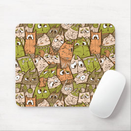 Alfombrilla De Ratón Gatos de Dibujos Animados Divertidos